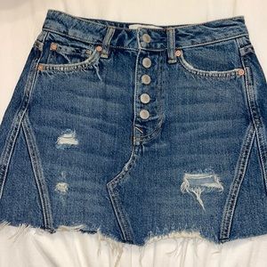 Free People jean skirt
